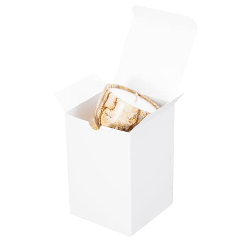 UnicoPak Tall Gift Boxes with Lids, 4 x 4 x 6 in, 30 Pack, White