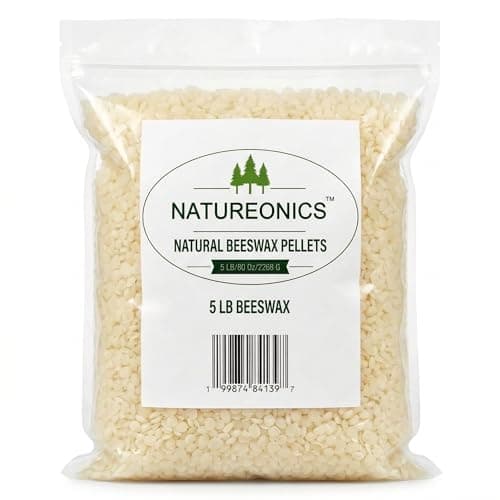 NATUREONICS White Beeswax Pellets, 5 lb