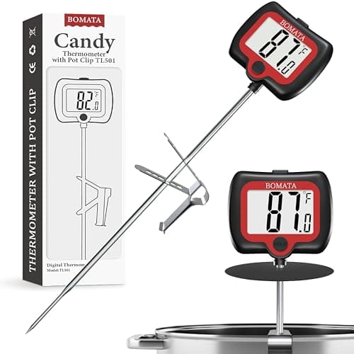 BOMATA Digital Candy Thermometer with Rotatable Display and Pot Clip