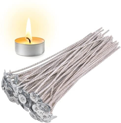 ECO 4 Pre-Waxed Wicks for Soy Candles, 100 pcs