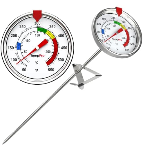 TempPro Dial Candy Thermometer with Pot Clip, 9 inch Probe