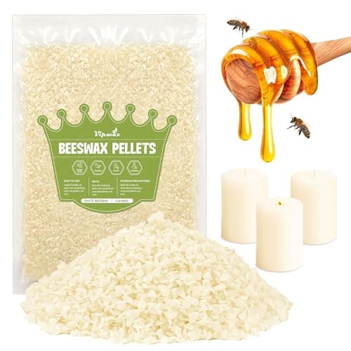 VIPwax White Beeswax Pellets, 1 lb