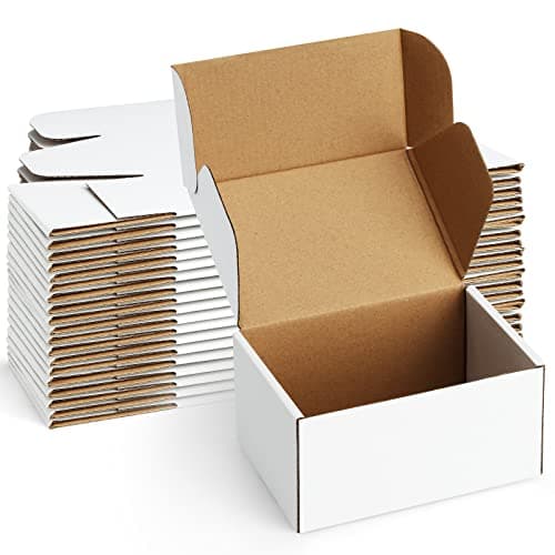 Poever Small Shipping Boxes, 6 x 4 x 3 in, 25 Pack