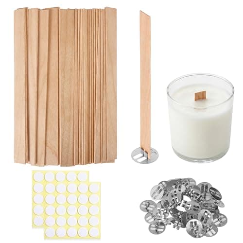 150 Piece Thickened Wooden Candle Wicks, 5.1 x 0.5 inch
