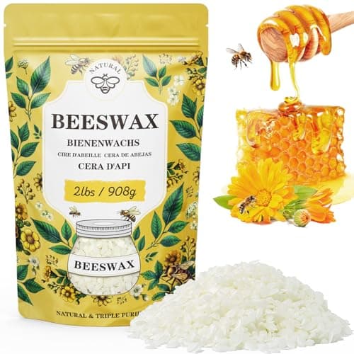 VEGISHINE White Beeswax Pellets for Candle Making