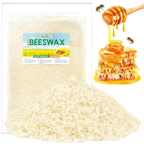 FROKO White Natural Beeswax Pellets, 1 lb
