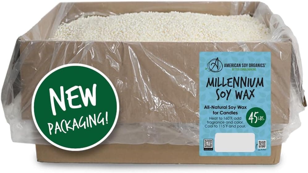 American Soy Organics Millennium Soy Wax Beads, 45 lbs