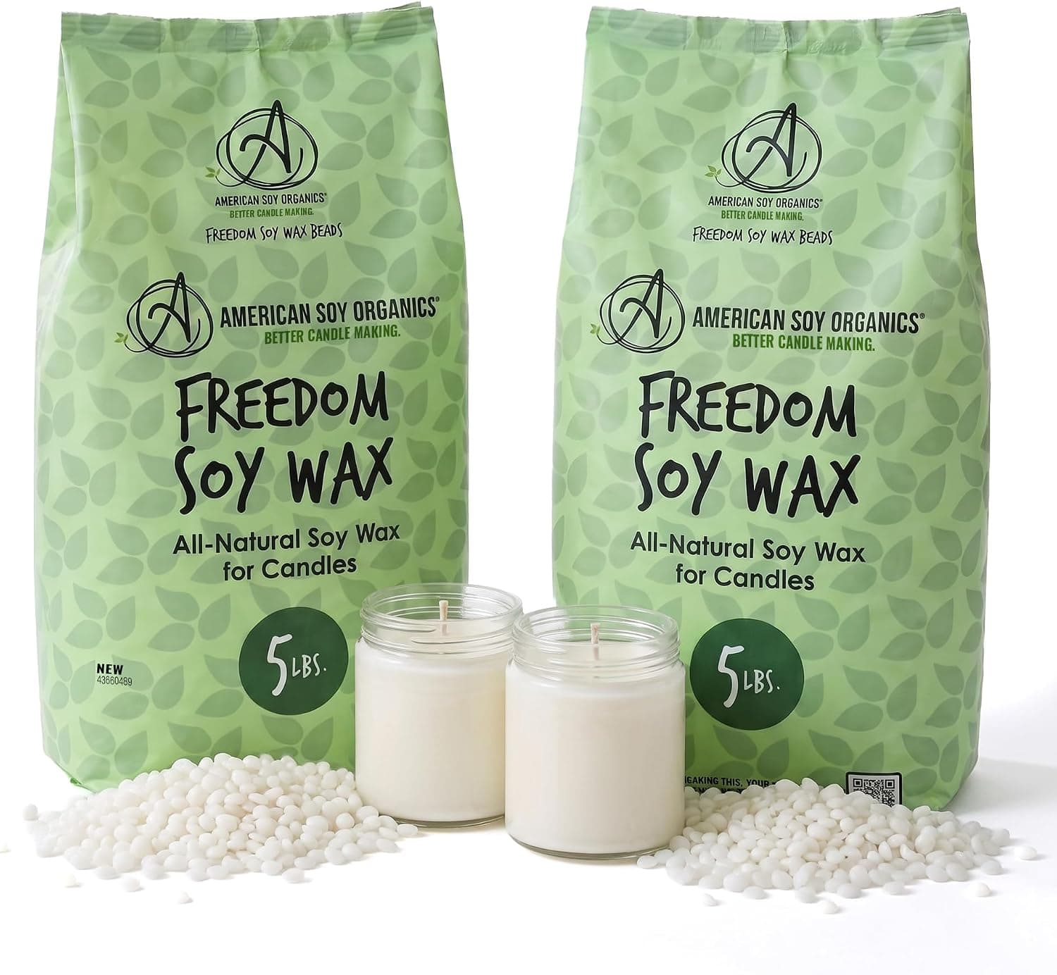 American Soy Organics Freedom Soy Wax Beads, 10 lbs