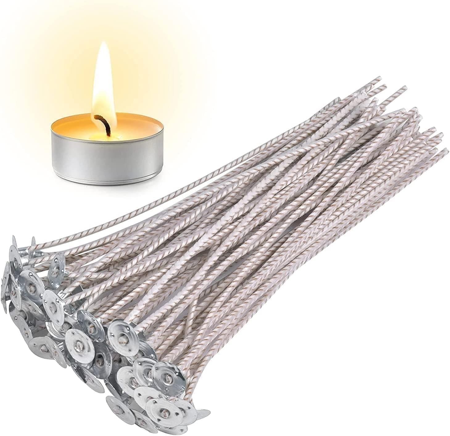 CD 12 Pre-Tabbed Candle Wicks for Soy Candles, 100 pcs