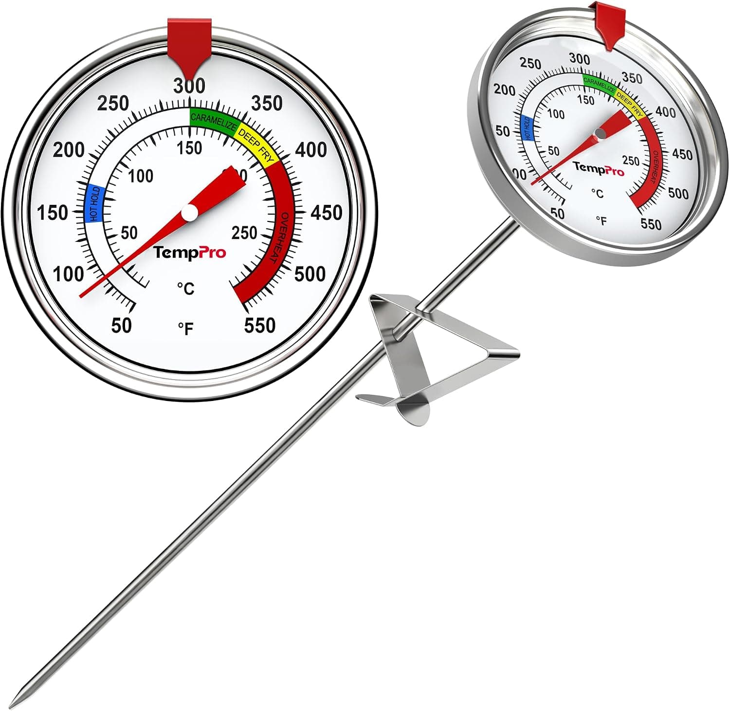 TempPro Dial Candy Thermometer with Pot Clip, 9 inch Probe