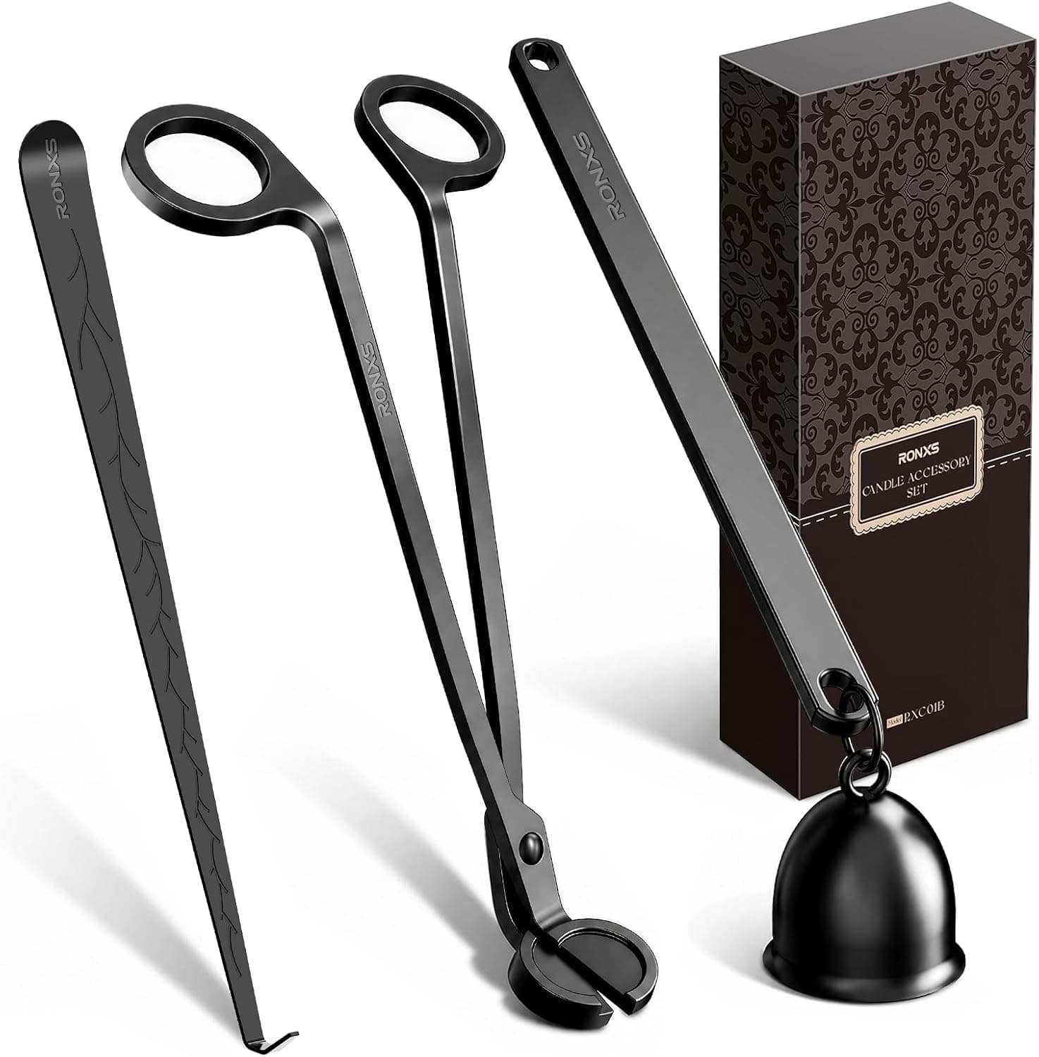 RONXS 3-in-1 Candle Wick Trimmer, Snuffer and Dipper Set