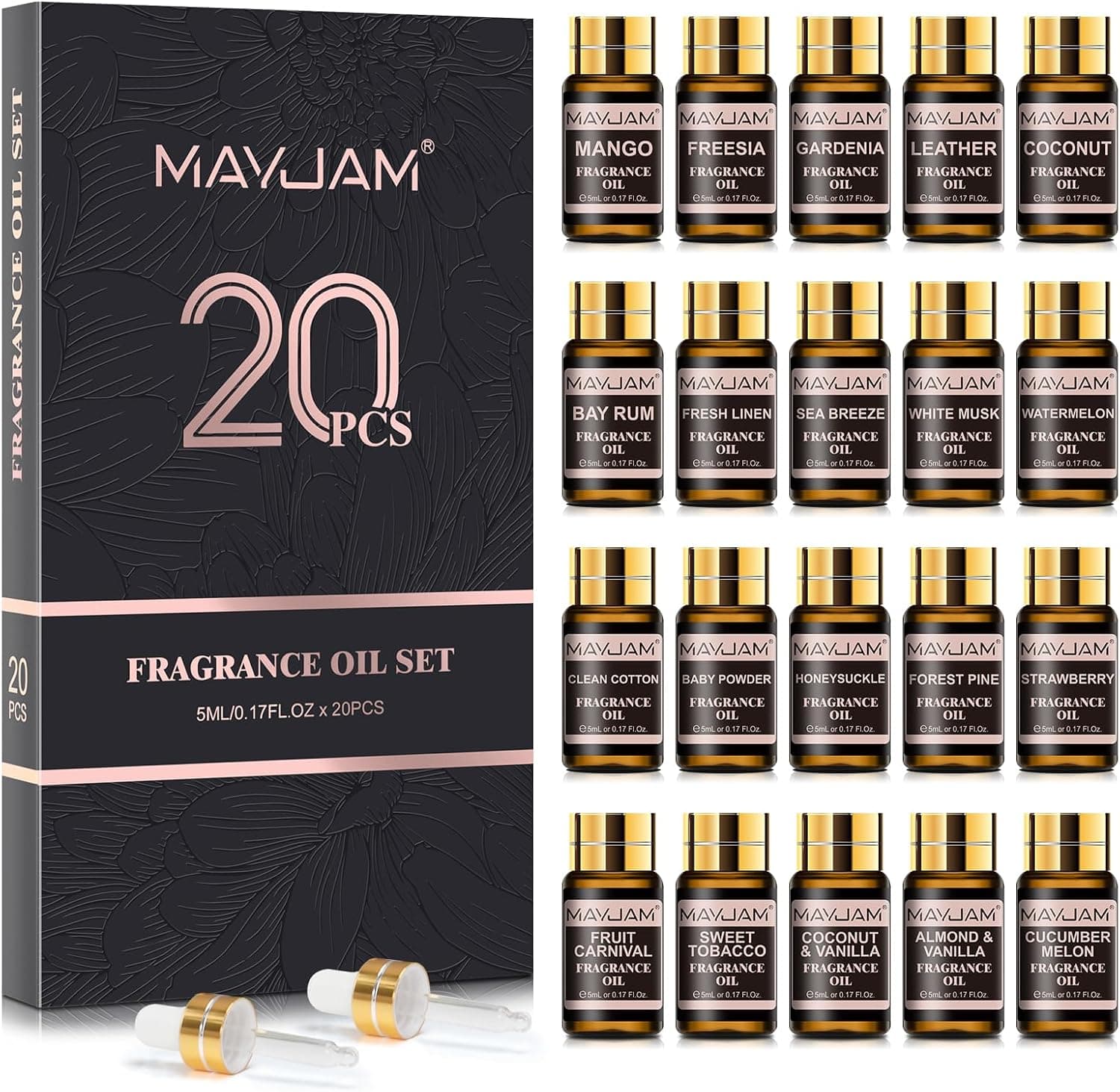 MAYJAM Essential Oils Set for Diffusers, Soap and Candle Making