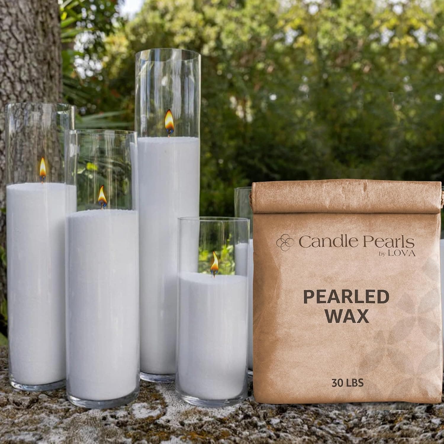 LOVA Candle Pearls Pearled Palm Wax, 30 lb