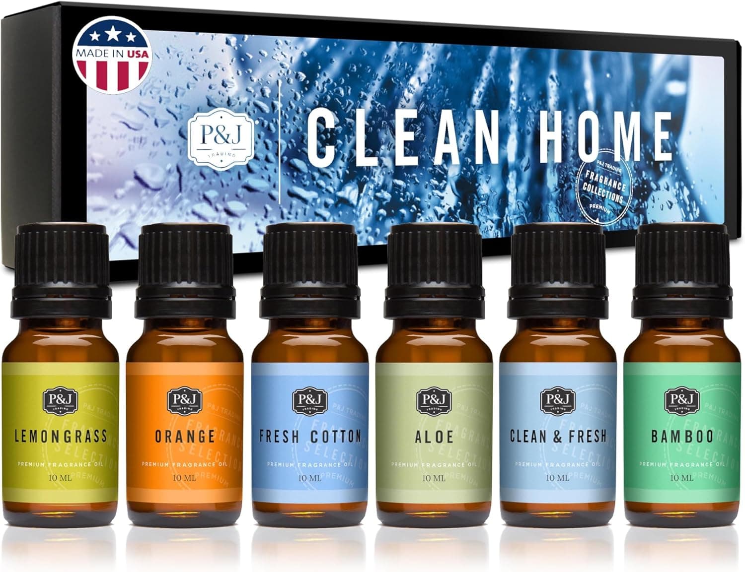 P&J Fragrance Oil Clean Home Set, 6 scents