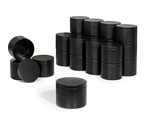 Aroparc Seamless Round Candle Tins with Lids, 8 oz, 24 pack product photo