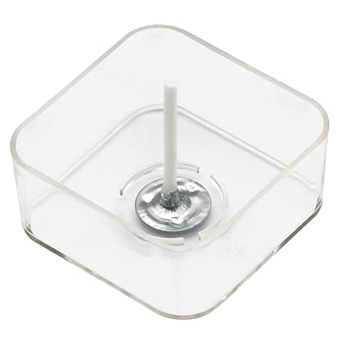 CandMak Square Clear Polycarbonate Tealight Cups, 50 with Wicks product photo