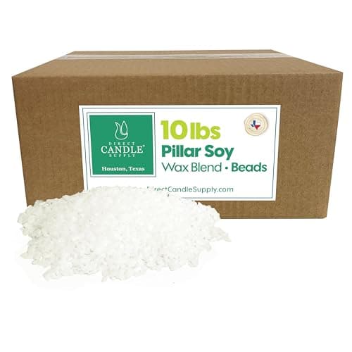 Direct Candle Supply Soy Wax Beads for Pillars and Votives, 10 lb