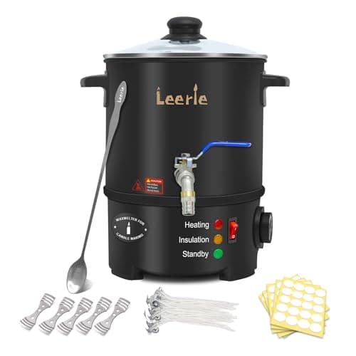 Leerie L5 10 lb Wax Melter with Brass Spout and Temperature Control product photo