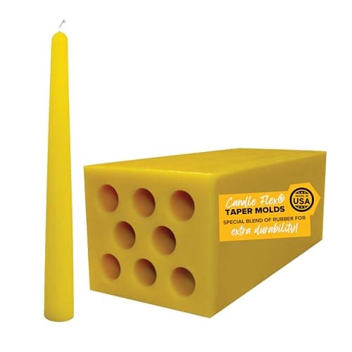 Mann Lake 8-Cavity Taper Candle Mold, 10 Inch Rubber product photo