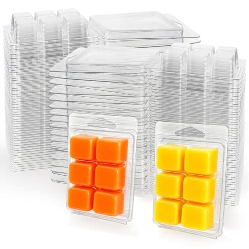 Jucoan Wax Melt Clamshell Molds, 6 Cavity, 100 Pack product photo