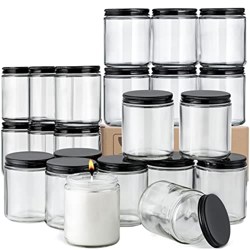 Thick Glass Jars with Metal Lids, 8 oz, 24 Pack product photo