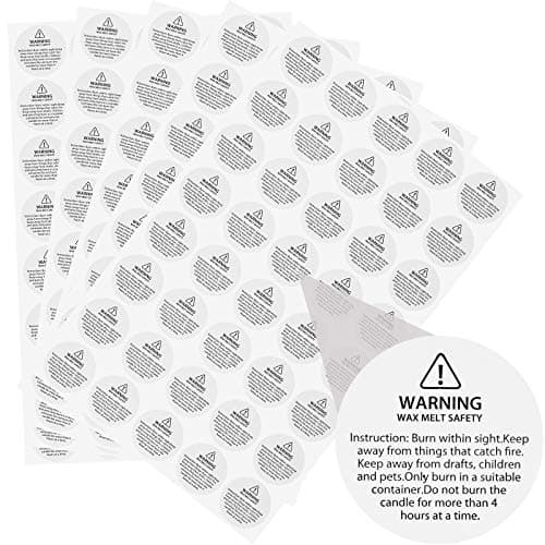 Willbond Candle Warning Labels, 1.2 Inch, 200 Pack product photo