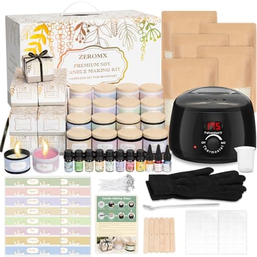 ZEROMX 161-Piece Candle Making Kit with Digital Wax Melter product photo