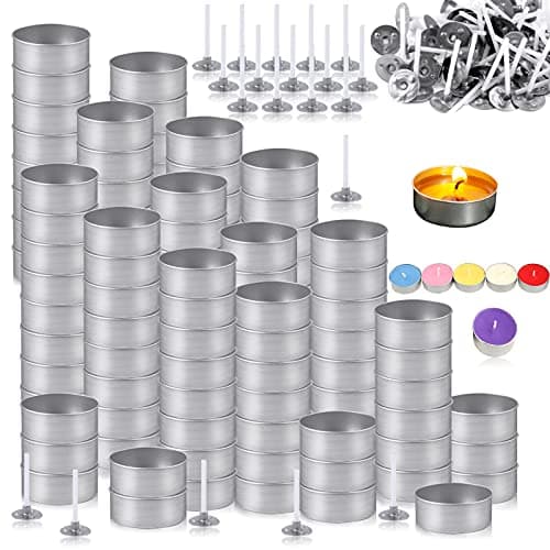 WFPLUS Aluminum Tealight Cups, 100 with Wicks product photo