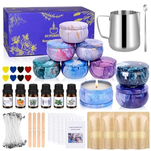 SUPERSUN Candle Making Kit with Beeswax, Essential Oils and Tins product photo
