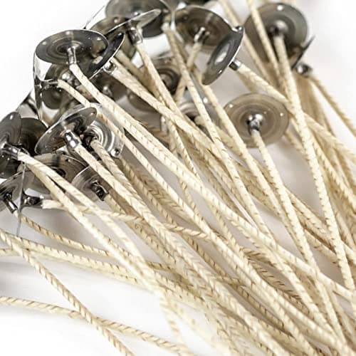 HTP 52 Pre-Waxed Pre-Tabbed Candle Wicks, 6 in, 100 Pack product photo