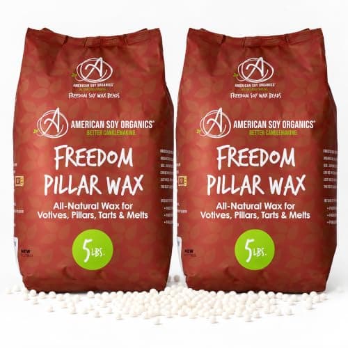 American Soy Organics Freedom Pillar Soy Wax Beads, 10 lbs