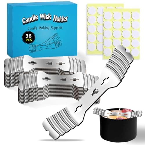 ABK 36 Metal Wick Holders with 40 Wick Stickers product photo