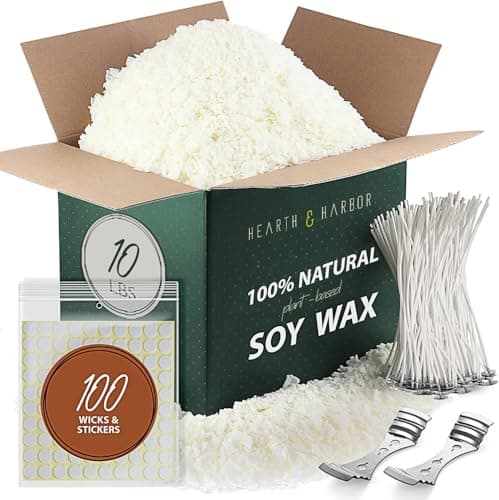Hearth & Harbor Organic Soy Wax for Candle Making, 10 lbs product photo
