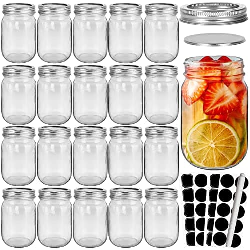 CycleMore Glass Mason Jars with Separable Lids, 12 oz, 20 Pack product photo